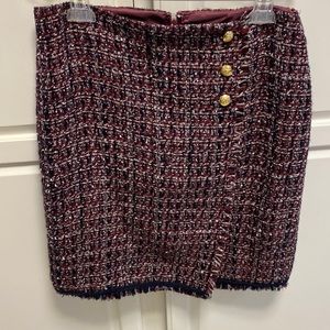Talbots skirt beautiful maroon and black plaid.